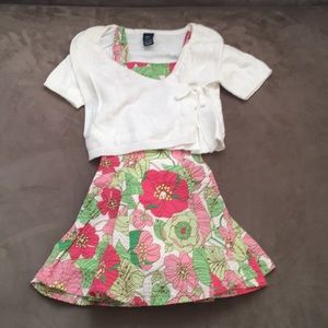 Baby Gap Girls dress and cropped cardigan set